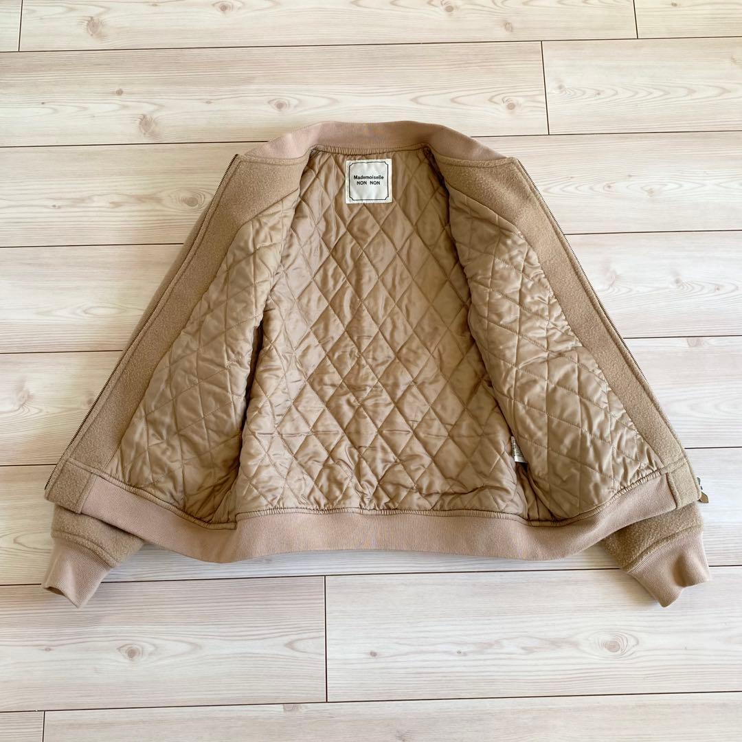 マドモアゼルノンノン ワッペン付き ウール スタジャン M 日本製