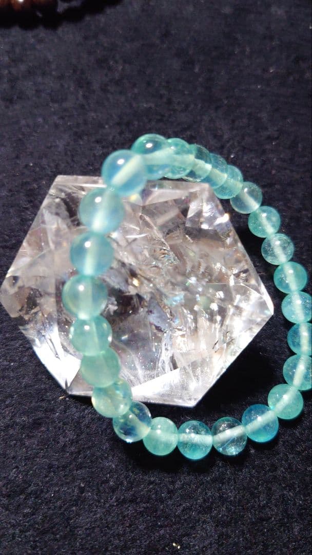 パライバカラーのアクアマリン ブレスレット