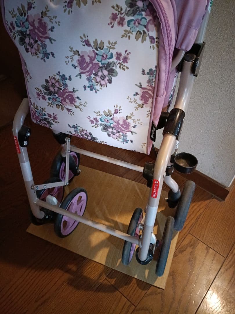 リッチェル Richell アルキュート UL シルバーカー ピンク花柄