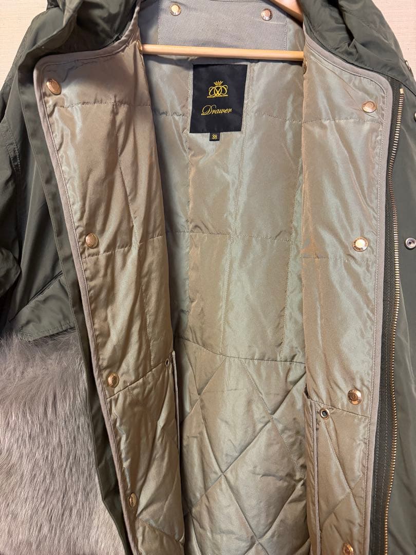 ✨お値引き✨ドゥロワー 38 ライナー取り外し可　モッズコート　コートカバー付き