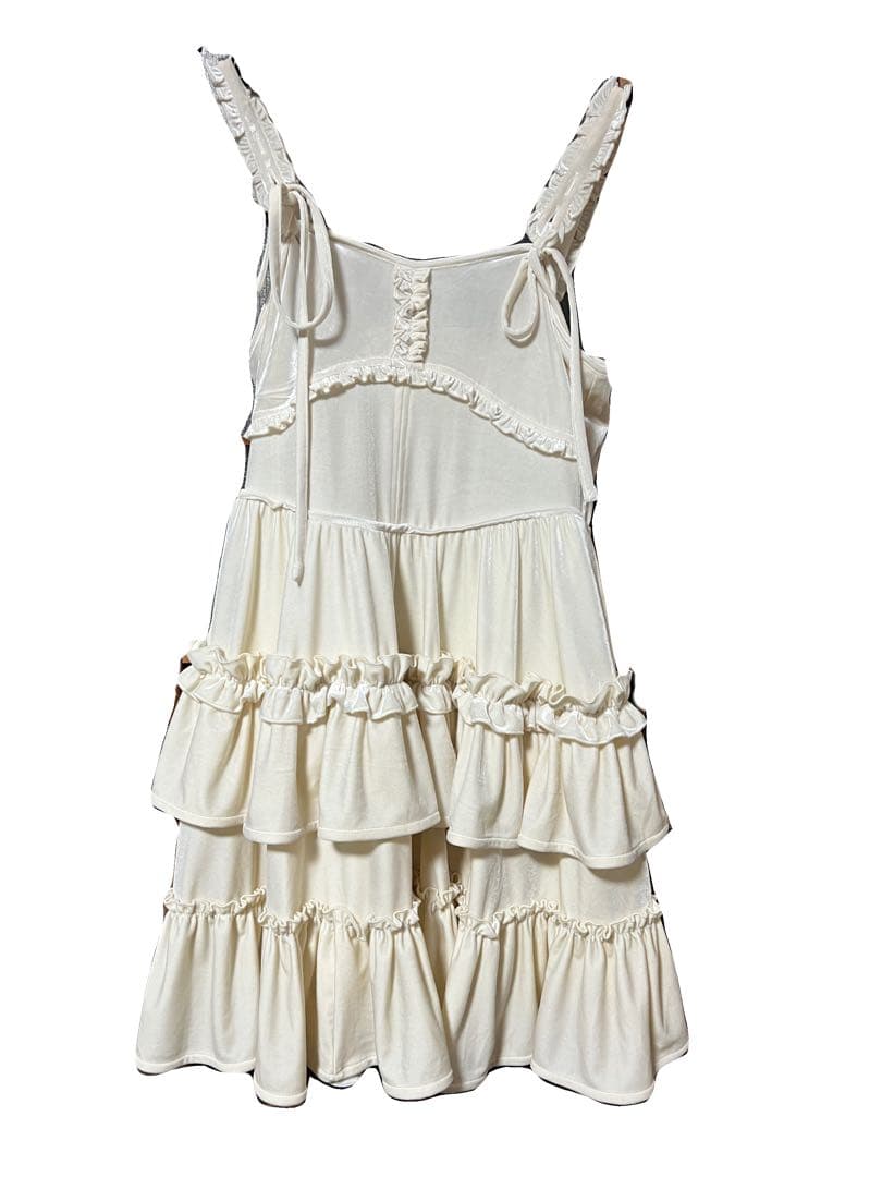 【merry jenny】 コルセットベロアフレアミニワンピース