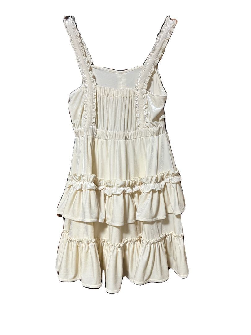 【merry jenny】 コルセットベロアフレアミニワンピース