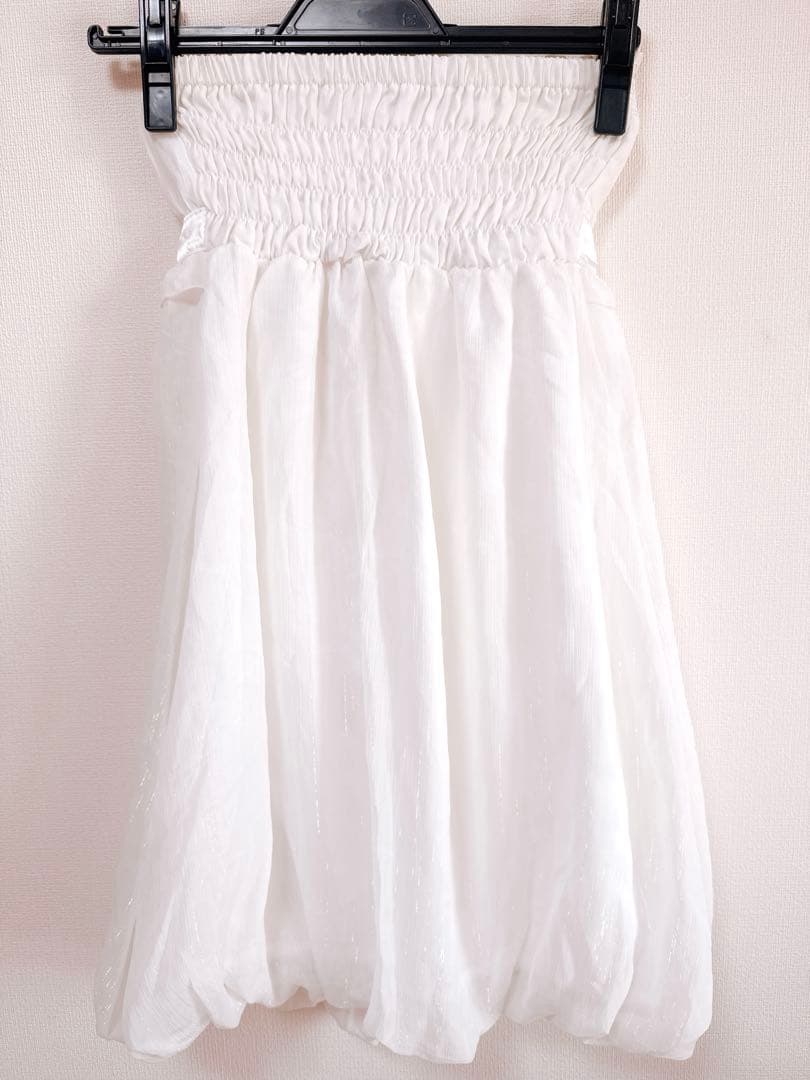 希少 平成 リズリサ ベアトップ リボン シフォン ワンピース