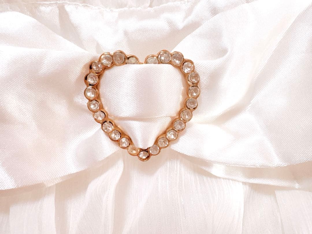 希少 平成 リズリサ ベアトップ リボン シフォン ワンピース