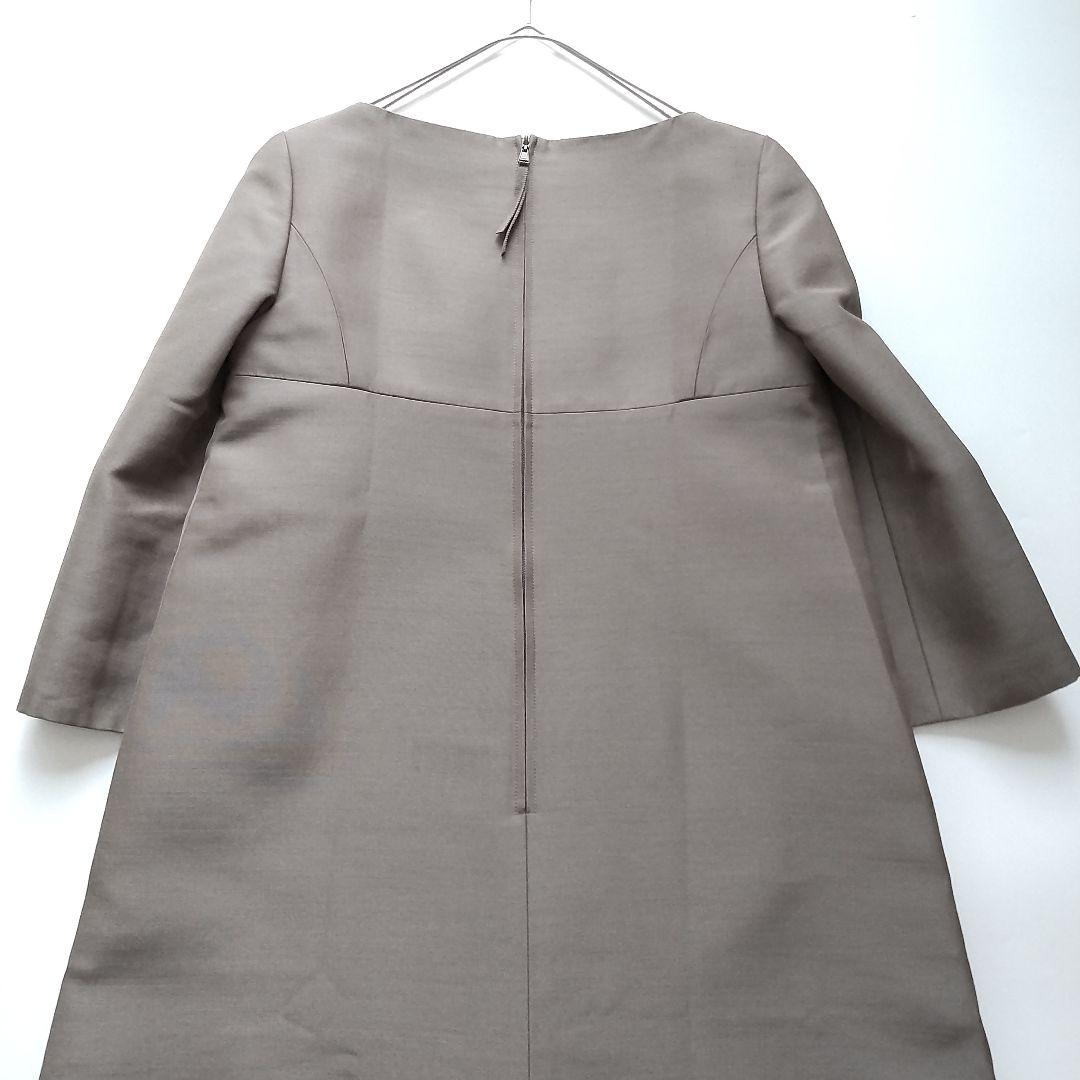 極美品 22AW フォクシーブティック 七分袖 ワンピース ドレス モノクローム