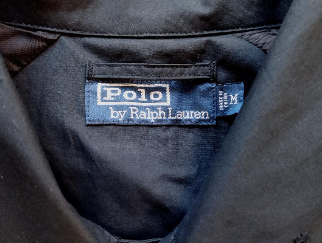 Ralph Lauren ラルフローレン　ステンカラーコート　ベルト付き　M　黒