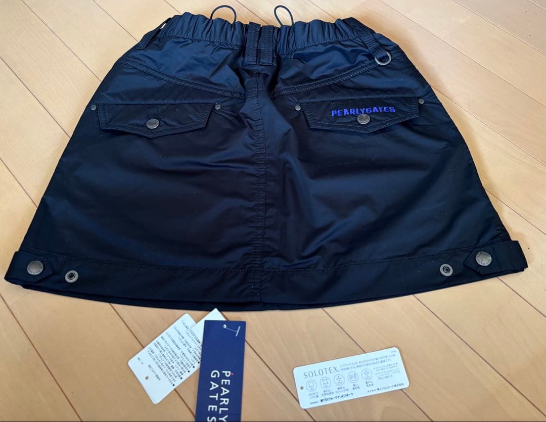 PEARLY GATES 黒 スカート ウエストゴム
