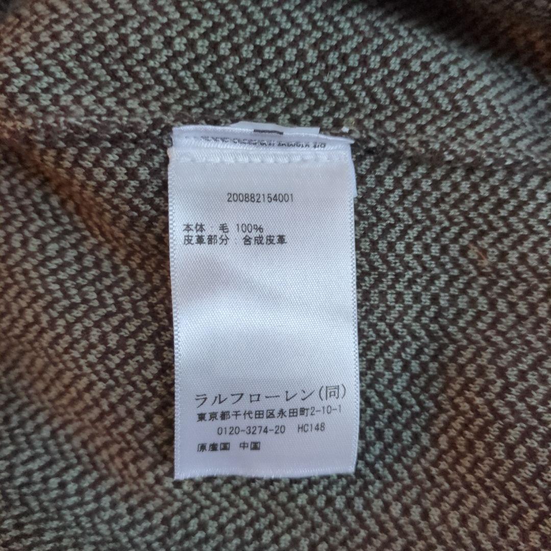 新品タグ付きローレンラルフローレン フェイクレザートリムウールセータードレス S