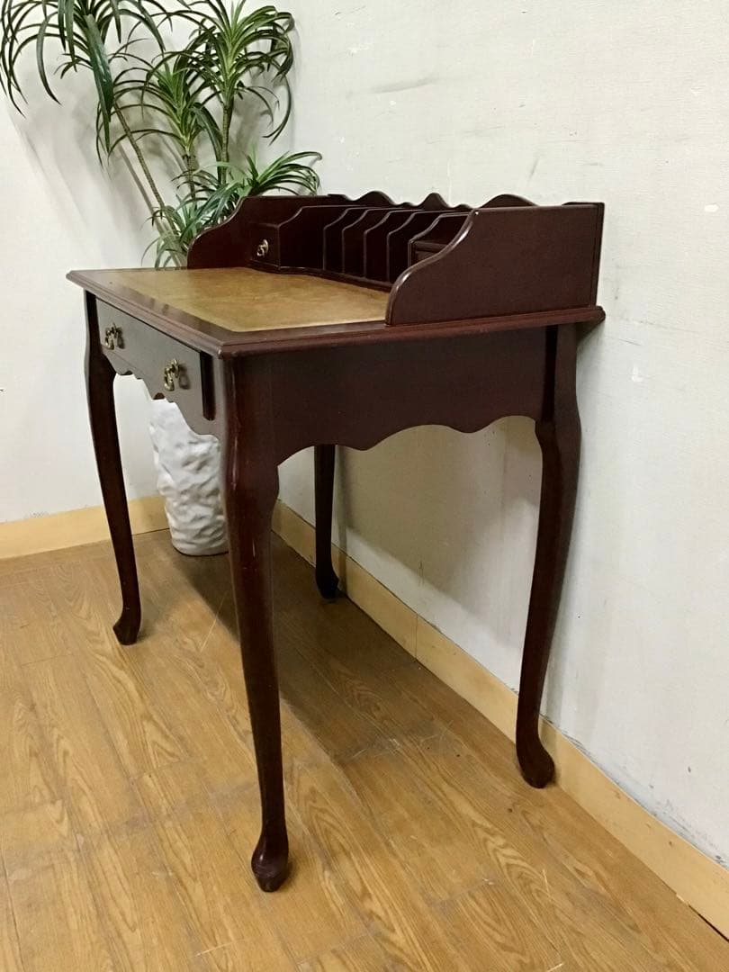 つき☆管243☆英国調☆ヨーロピアンクラシック☆アンティークデスク☆平机