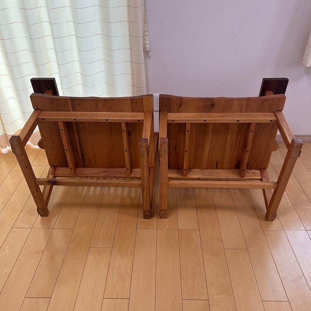 町八家具 クルミ材 ダイニングチェア ハイバック無垢材 ② 肘付 アーム