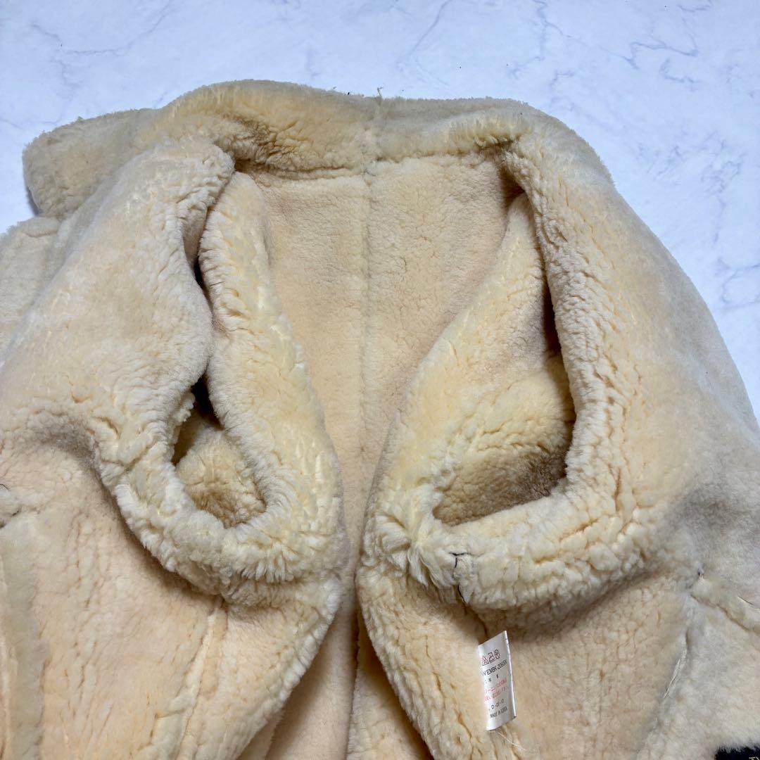 美品/XL✨リアルムートン B-3 フライトジャケット 羊革 ダークブラウン