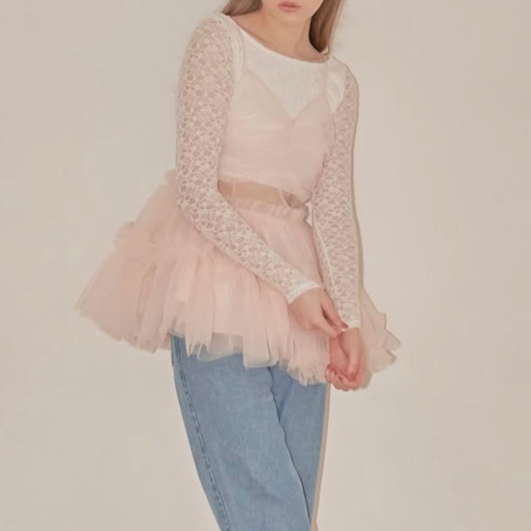 Treat Ürself バレリーナ フェアリー チュールペプラムトップス