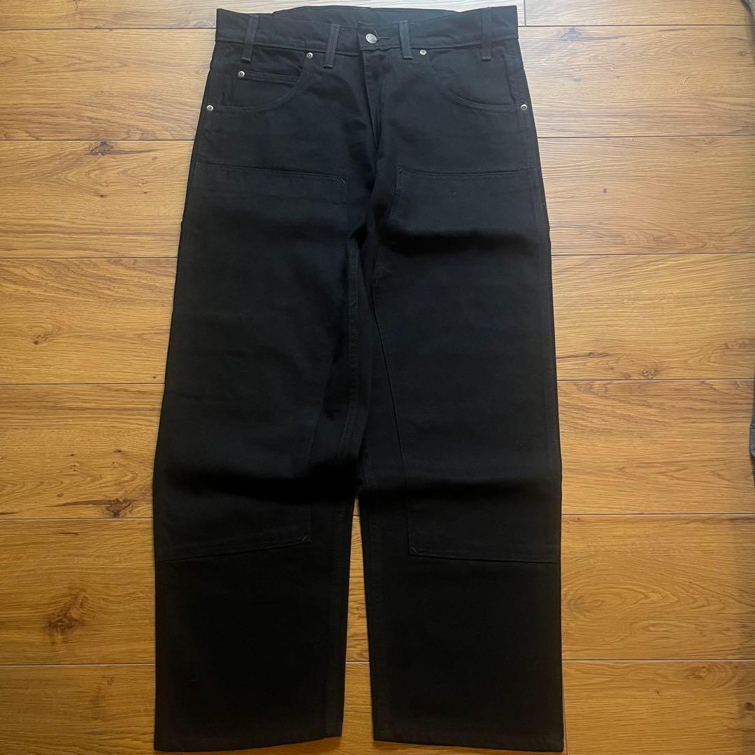 デッドストック プリズンブルース ダブルニーパンツ ブラック W34 L30