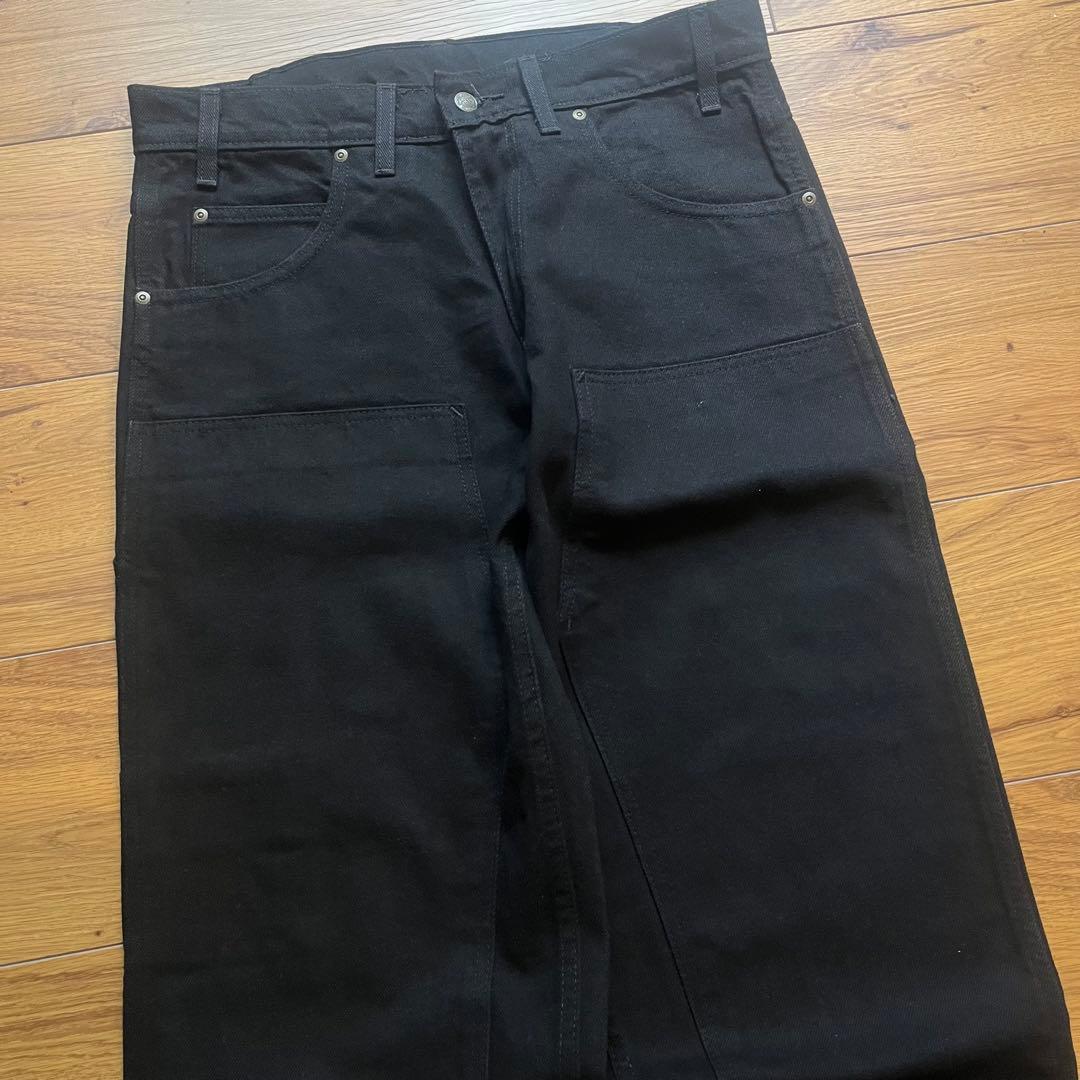 デッドストック プリズンブルース ダブルニーパンツ ブラック W34 L30