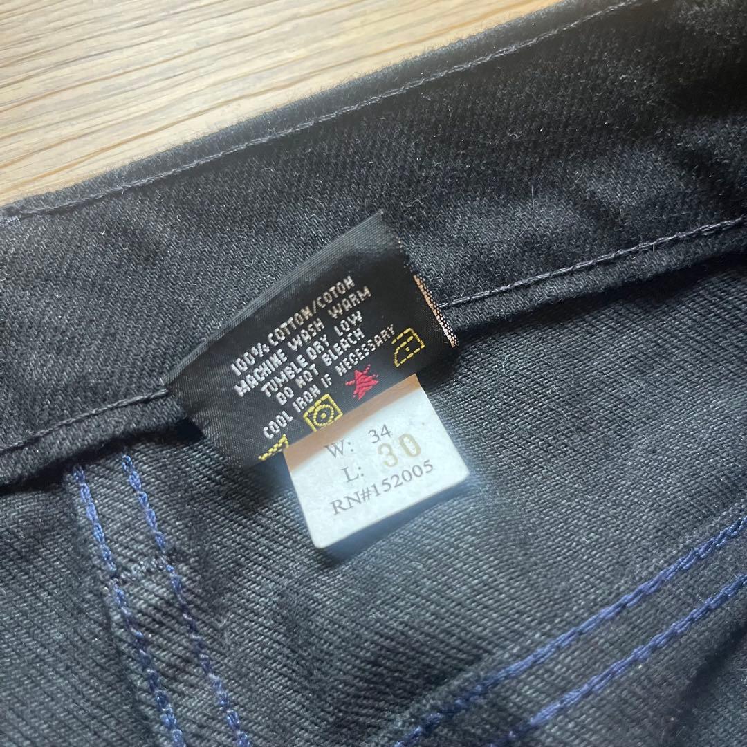デッドストック プリズンブルース ダブルニーパンツ ブラック W34 L30