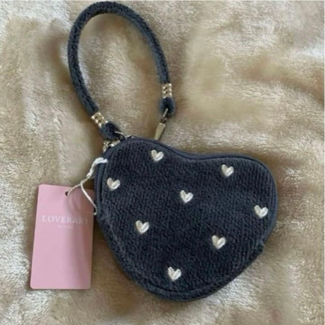 ラブラリーバイフェイラー ハート型ポーチ グレー ラブラリーハート