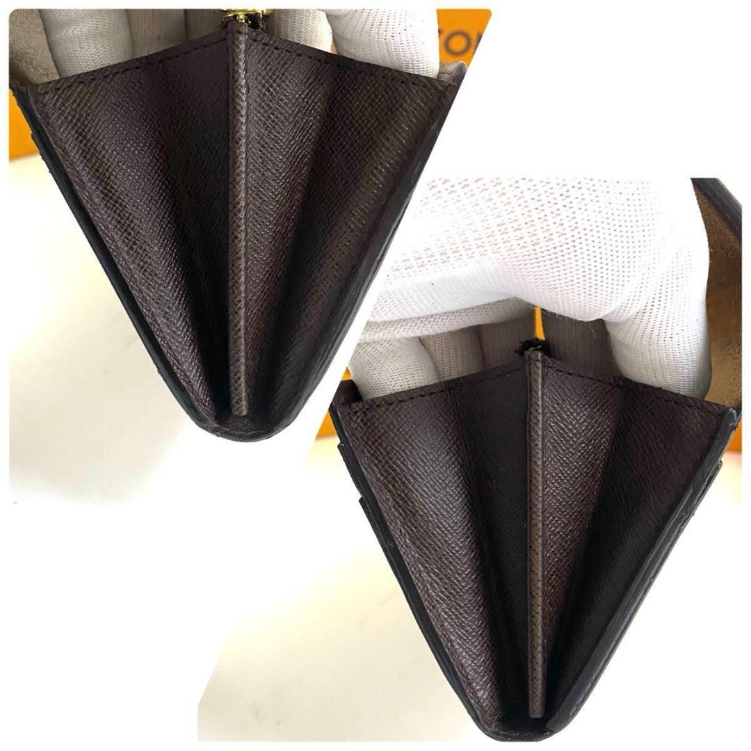 専用◎ポルトフォイユ サラ ダミエ エベヌ 長財布 フラップ 茶色