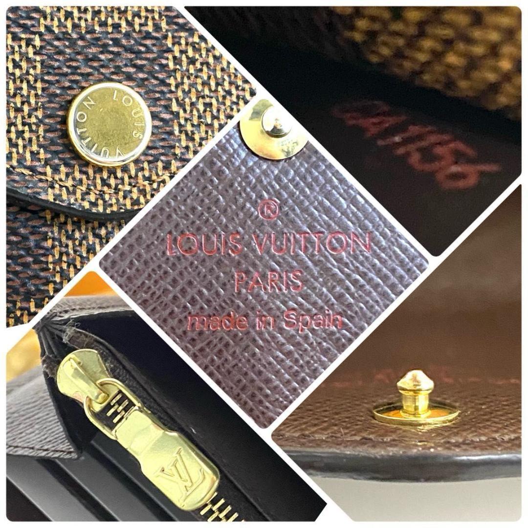 専用◎ポルトフォイユ サラ ダミエ エベヌ 長財布 フラップ 茶色