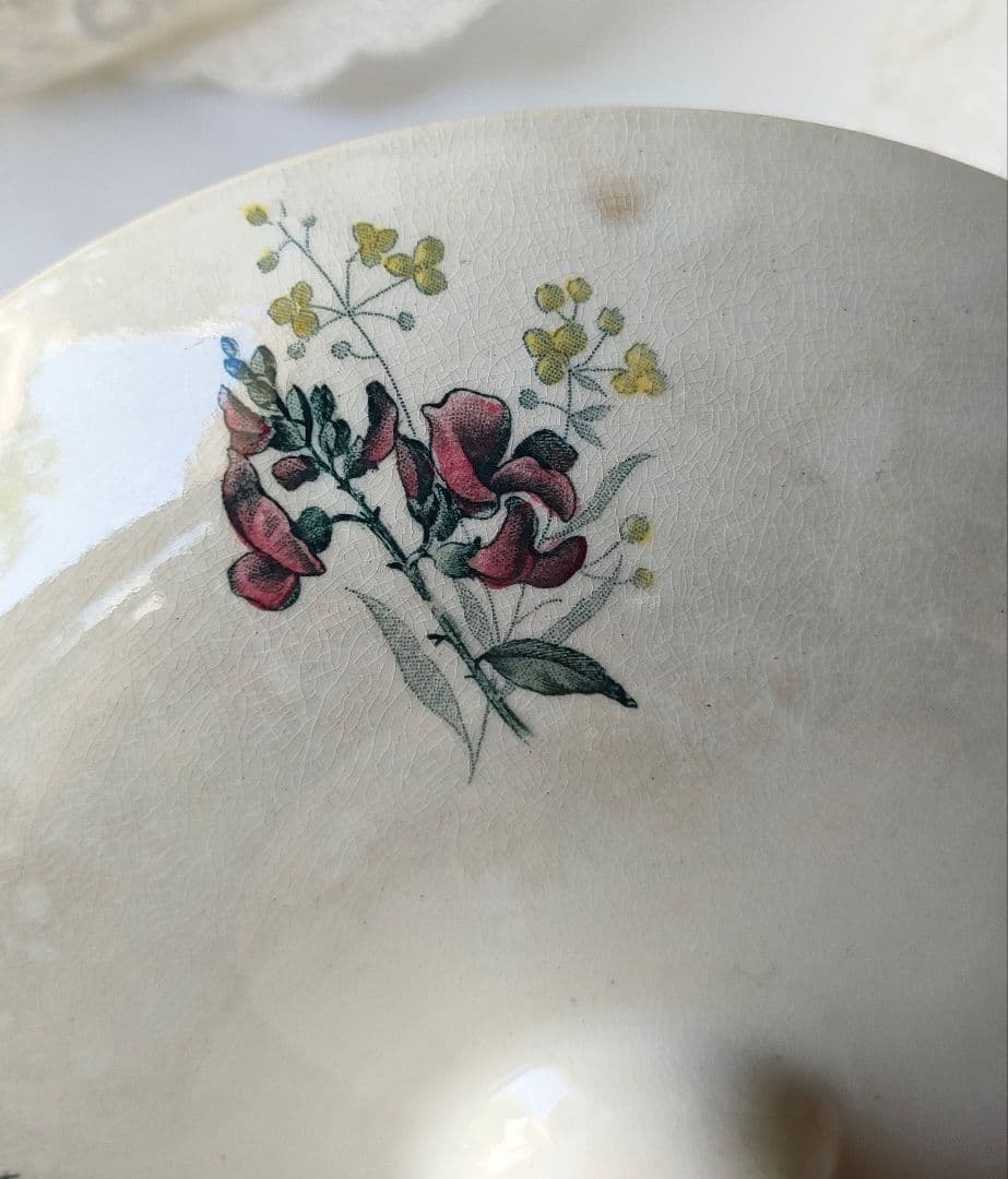 希少　ジョワジールロワ　切り花　コンポティエ　フランスアンティーク