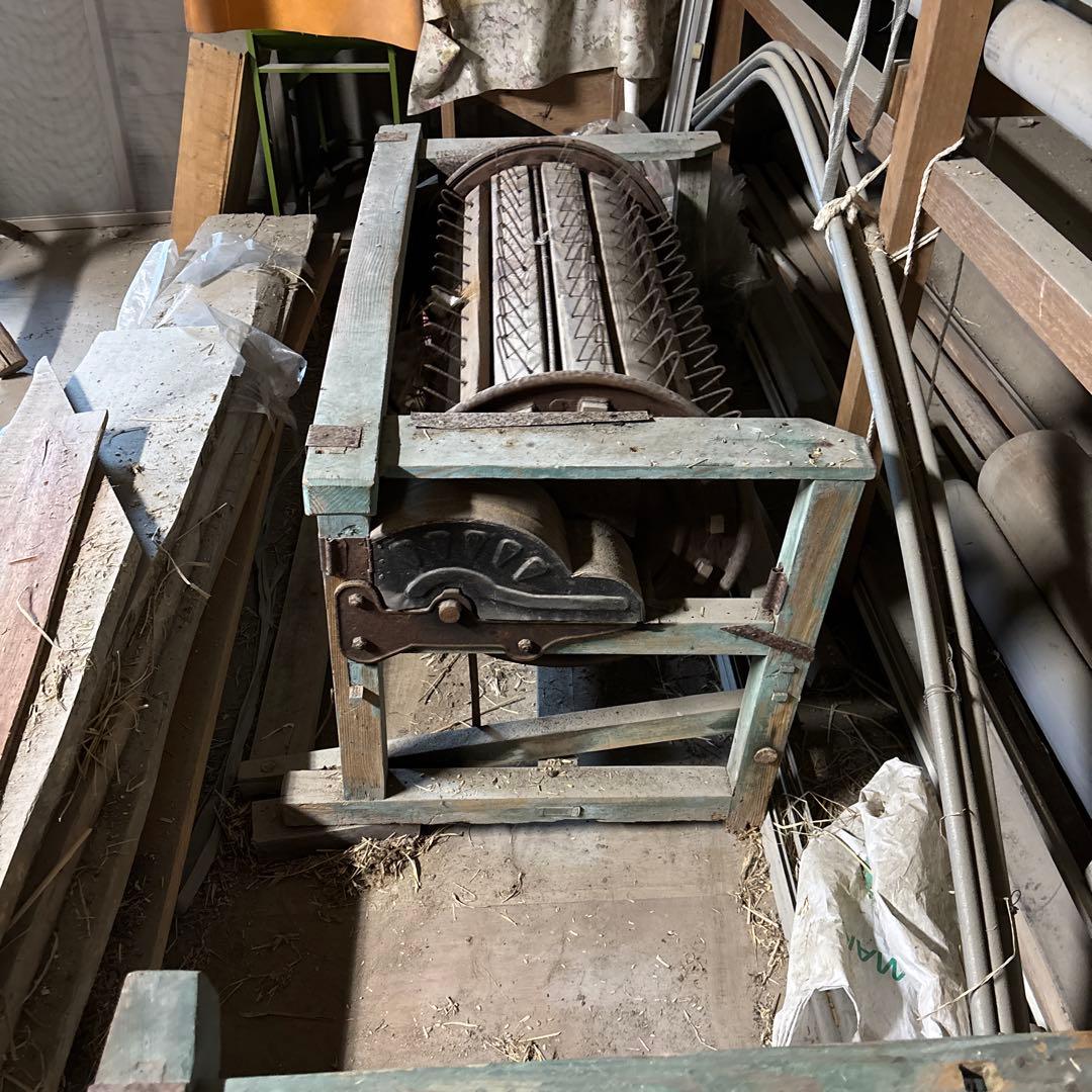 レトロ足踏み式脱穀機 手動式 穀物用　実働