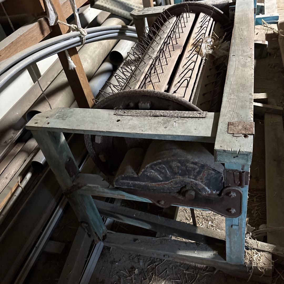 レトロ足踏み式脱穀機 手動式 穀物用　実働