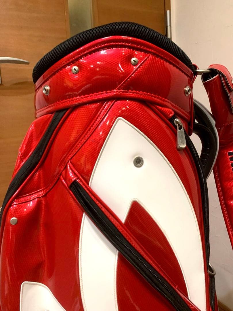 正規品　良品　パーリーゲイツ　マスターバニー　3点式　かキャディバッグ　エナメル