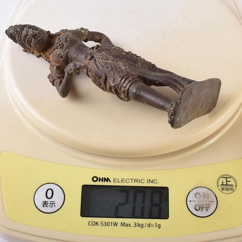 まめ太。様専用 東南アジア アフリカン美術 銅製 人物像 置物 V 8056