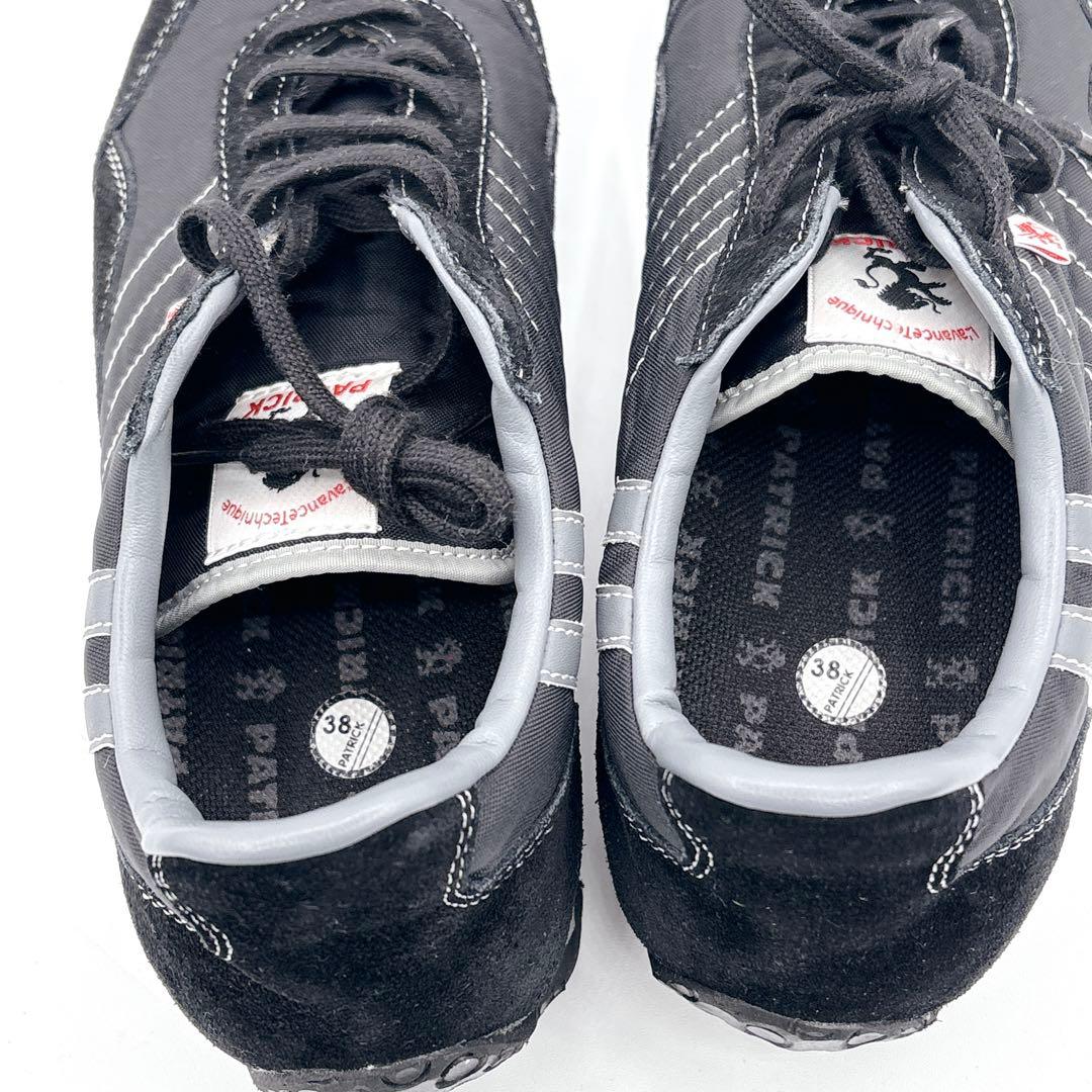 美品 パトリック スタジアム 23011 日本製 38 24cm ブラック