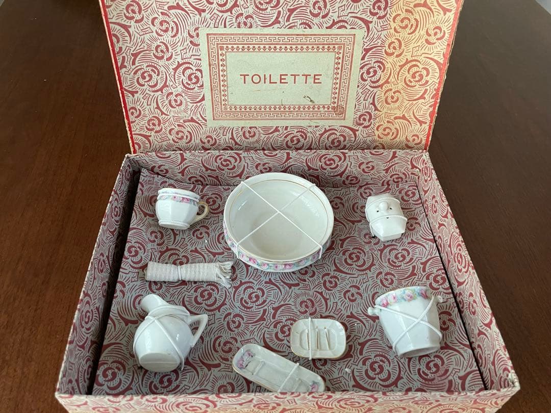 特価 フランス アンティーク 陶器 オリジナル おままごと ディネット