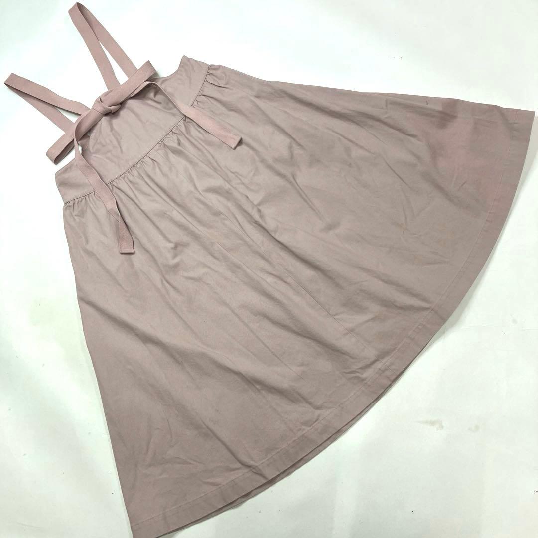 【試着のみ】ピンクハウス ピンク ロゴ刺繍 サロペットスカート/2025年 春