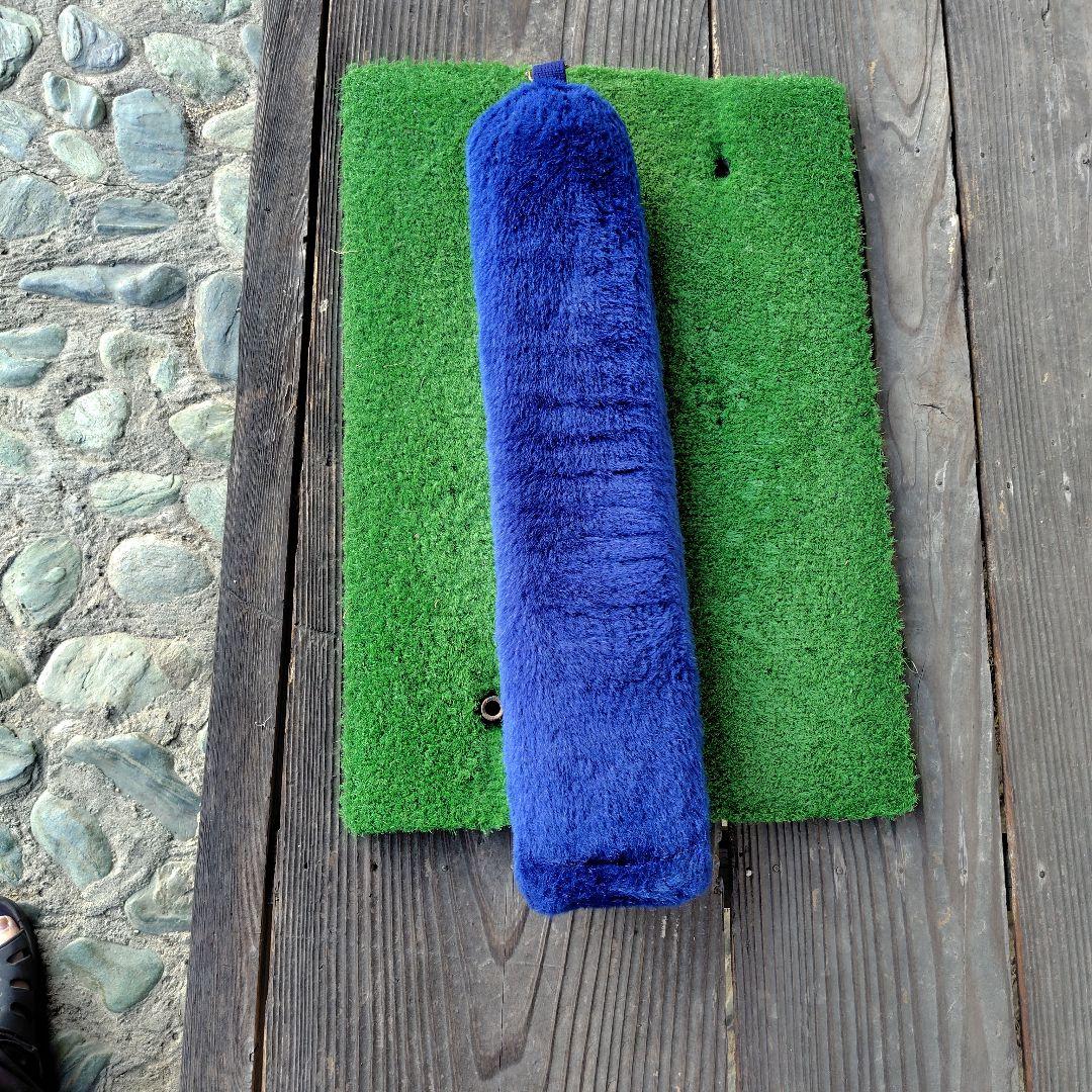 J's ジャンボ尾崎 ゴルフバック ショルダーベルト 青 太陽刺繍 クリップ付き