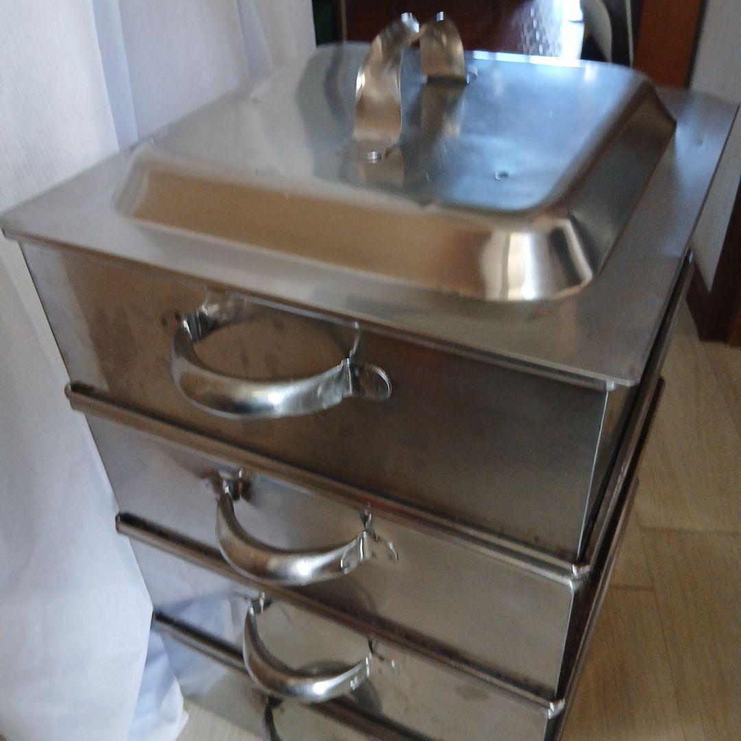 業務用☆角型4段ステンレス蒸し器☆セイロ スチーマー