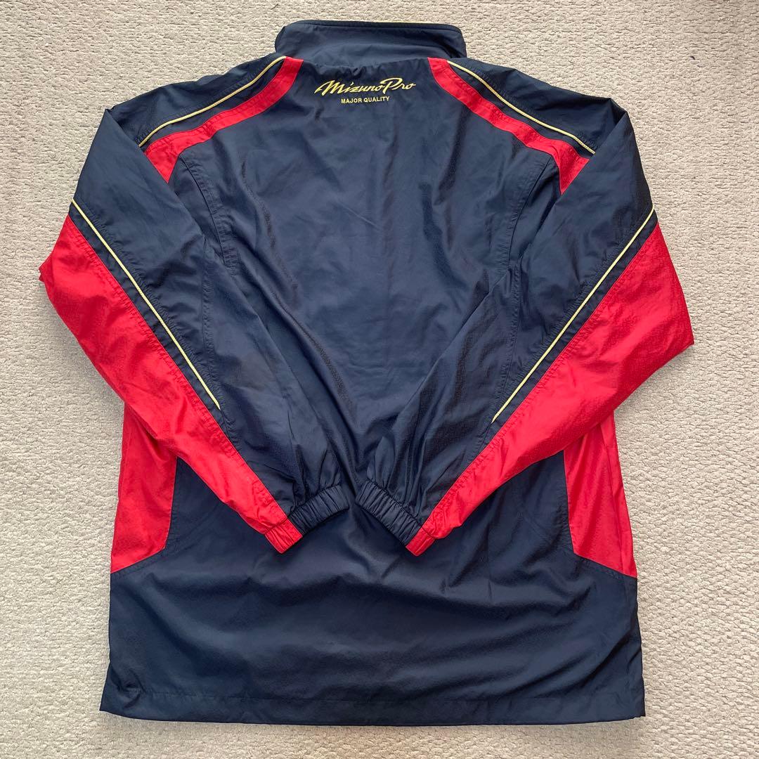 ミズノプロ ウェア ネイビー✖️レッド　Oサイズ　スラッガーリストバンドセット