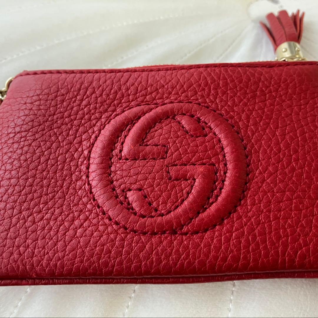 GUCCI グッチ キーケース ケース ソーホー インターロッキング 赤
