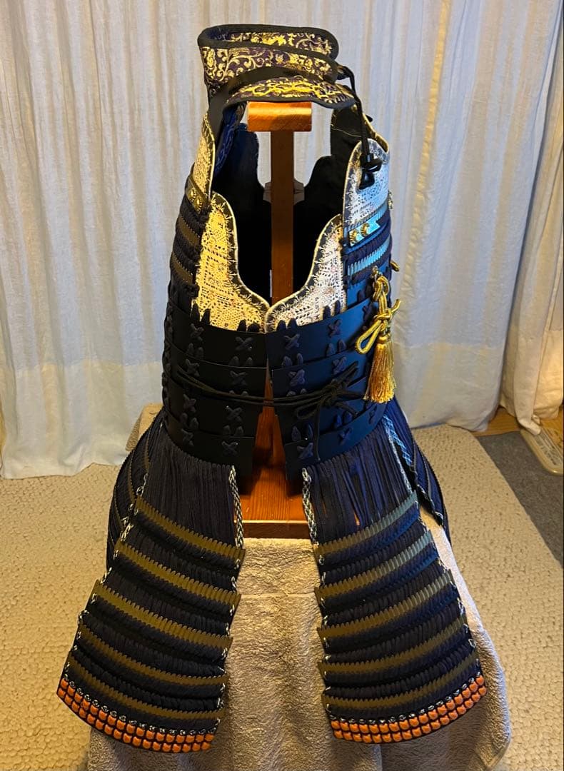 【hiro】日本甲冑 等身大 ◎胴鎧◎ 【掛紺糸威　黒胴当世具足】