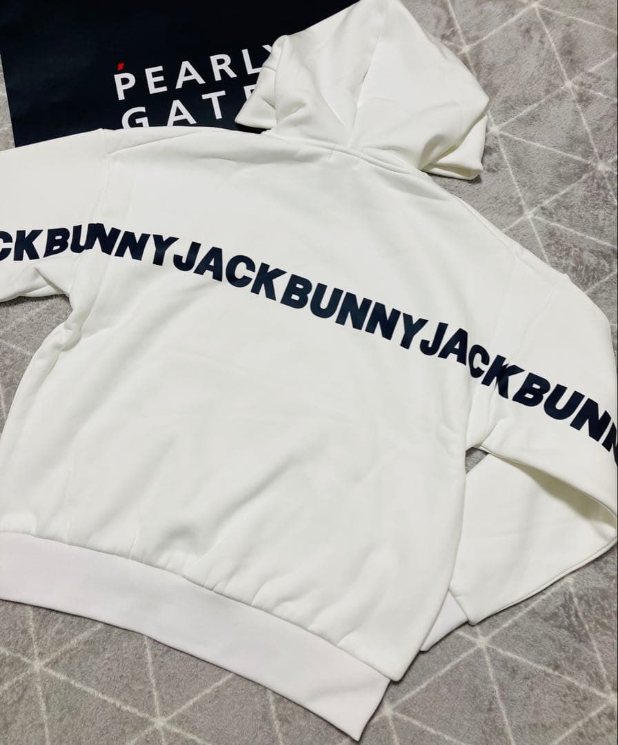 Jack 新品 ジャックバニー KARUISHI 裏フリースフーディ(6)サイズLL/白