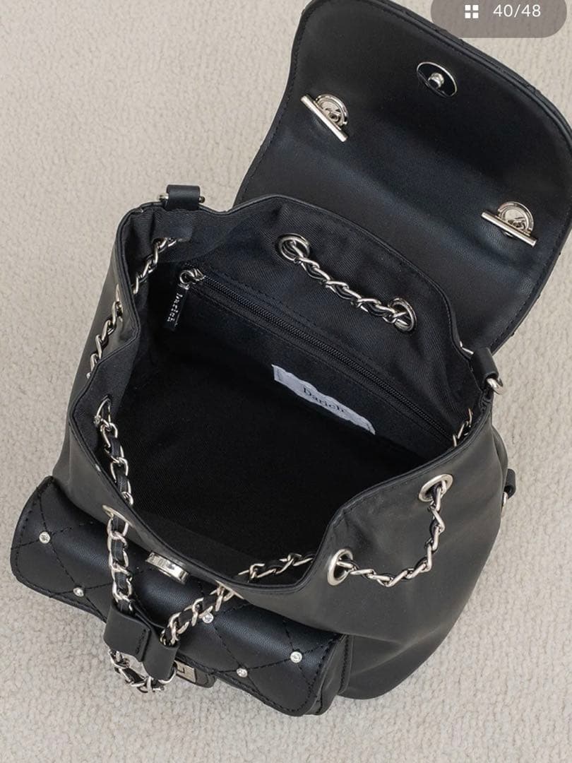 Darich ダーリッチ キルティングビジューミニリュック ブラック BLK