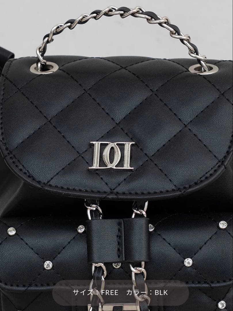 Darich ダーリッチ キルティングビジューミニリュック ブラック BLK