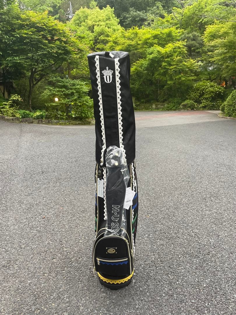 新品未使用、黒べースM・U SPORTSゴルフキャディバッグ