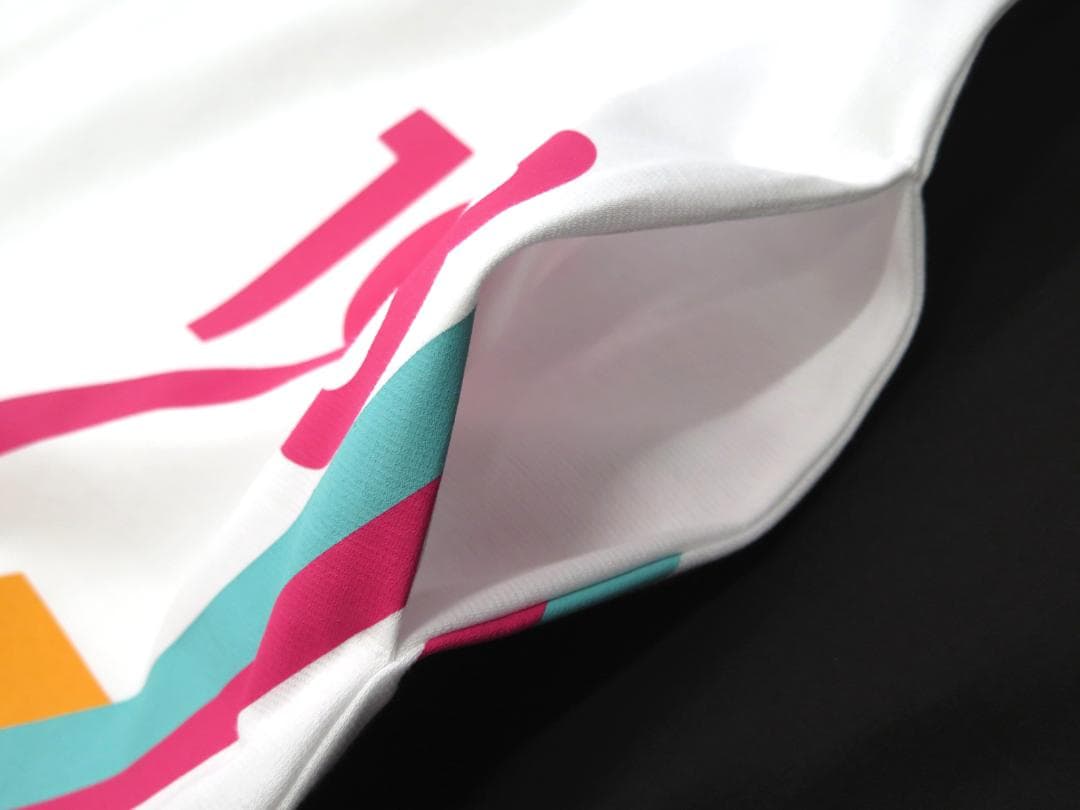 新品● パーリーゲイツ ●配色ライン ノースリーブ ワンピース　ホワイト/M