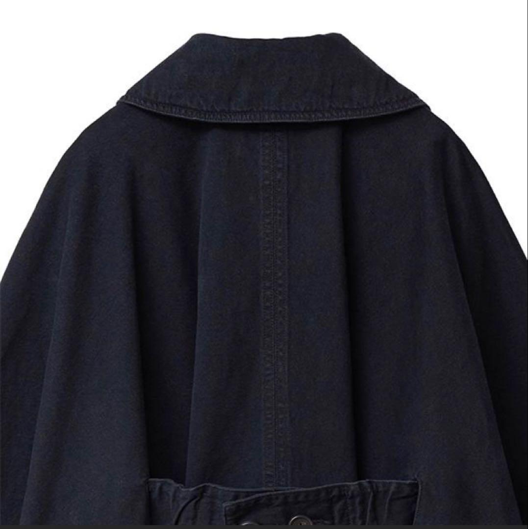 新品未使用タグ付き クラネ CLANE DENIM CAPE COAT ブラック