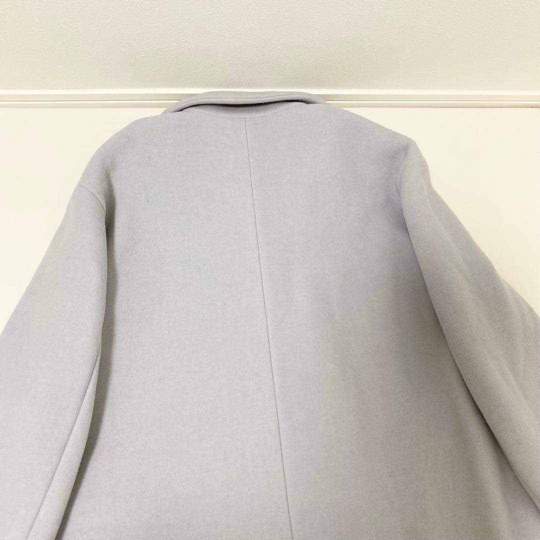 ♢新品♢SHIPS any シップス ステンカラーコート ライトグレー 水色