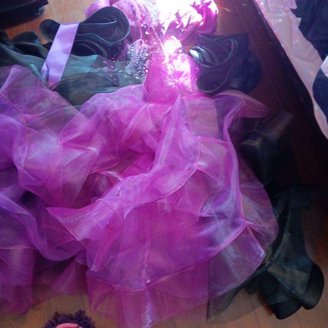 社交ダンススタンダードドレス （M〜Ｌサイズ）ピンクと黒グラデーション