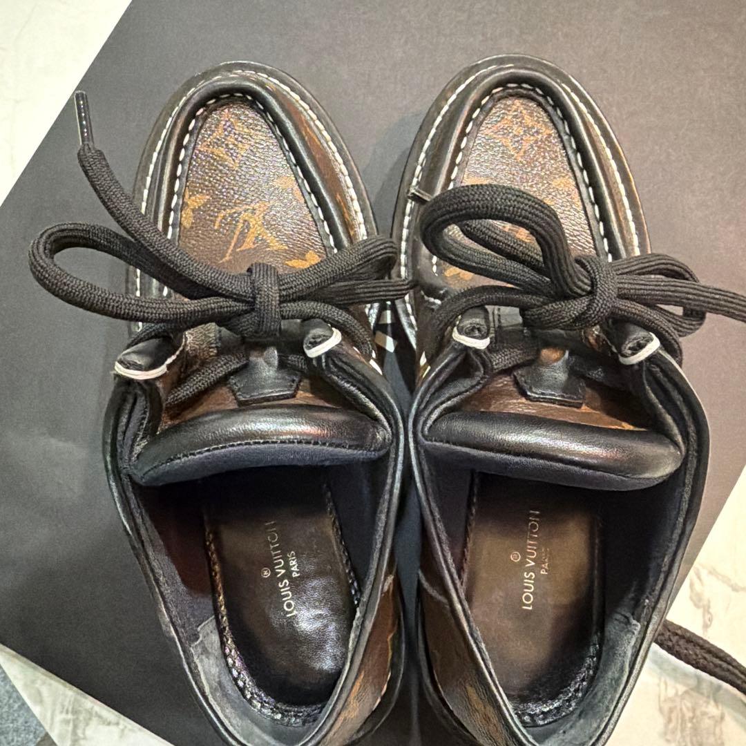 ぶ*う様 Louis Vuitton 36 モノグラムローファー厚底　百貨店購入