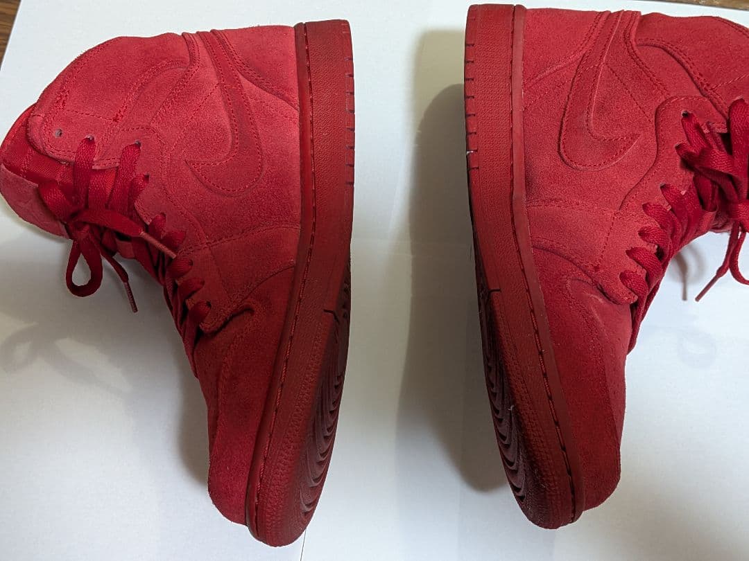 や*ま様 ナイキ エアージョーダン レッド スエード ハイカットシューズ