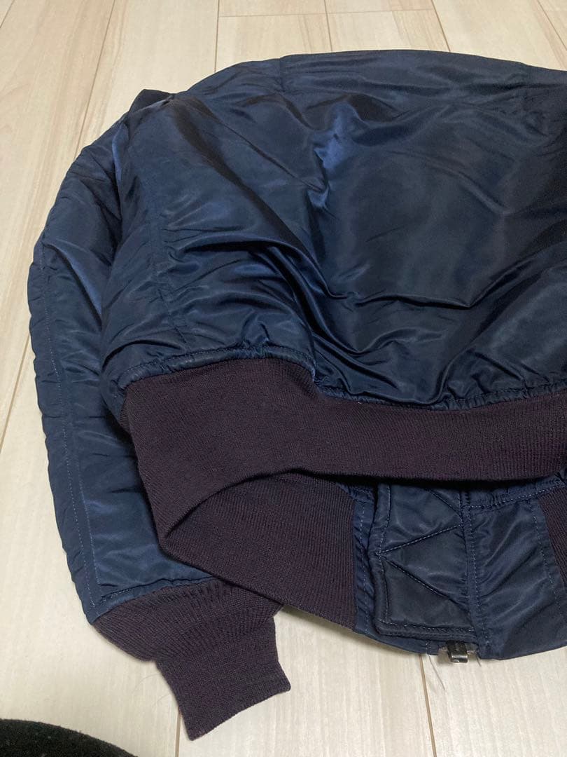 50s復刻 米国製 アルファ B-15C フライトジャケット ネイビー 38