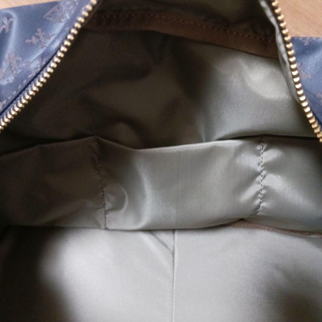 2417　ラシット　2wayボストンバッグ　グレーネイビー　ほぼ未使用