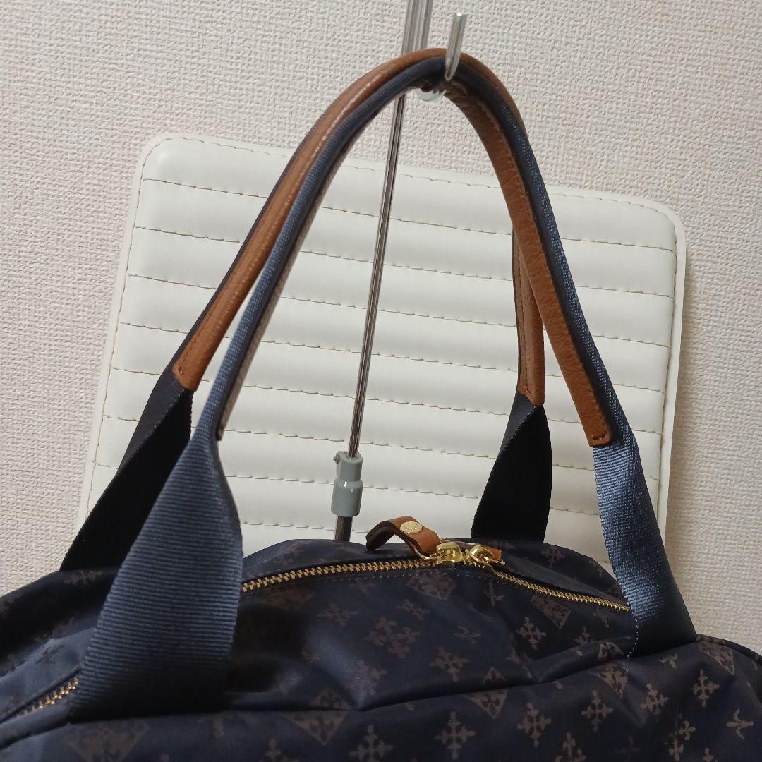 2417　ラシット　2wayボストンバッグ　グレーネイビー　ほぼ未使用