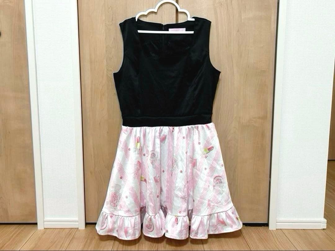 Selkie リボン付きフラワープリントシフォンワンピース Selkie 花柄