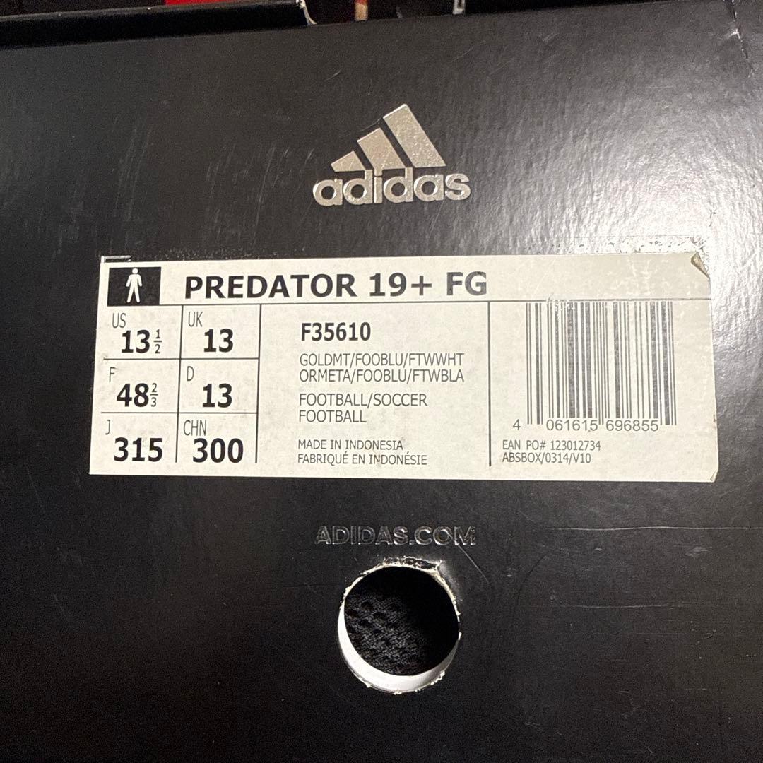 adidas PREDATOR 19+ FG ゴールド/ブルー